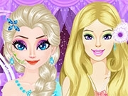 Jouer à Elsa vs Barbie Make Up Contest
