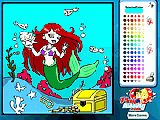 Jouer à Mermaid aquarium coloring