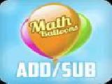 Jouer à Math balloons addition subtraction