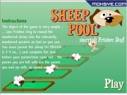 Jouer à Sheep pool starring frisbee dog