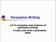Jouer à Persuasive writing features