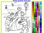 Jouer à Gnome and girl coloring
