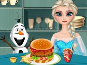 Jouer à Elsa Cooking Hamburger