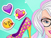 Jouer à Barbie Design My Emoji Shoes