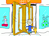 Jouer à Through the revolving door