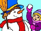 Jouer à Coloring snowmen -1