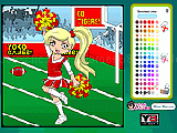 Jouer à Pom pom cheerleader coloring