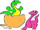 Jouer à Two cute dinosaurs coloring