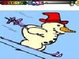 Jouer à Skier snowman coloring game