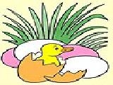 Jouer à Baby chick and eggs coloring