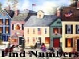 Jouer à Find numbers - american villages painting