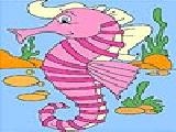 Jouer à Pink sea horse coloring