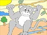 Jouer à Lovable monkey coloring