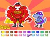 Jouer à Color games - dinosawus superhero dinosaurs