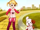 Jouer à Cute girl and puppy