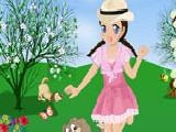 Jouer à Little girl and her puppy dress up