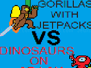 Jouer à Gorillas with jetpacks vs dinosaurs on crack: onslaught