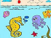 Jouer à Sea and fishes coloring