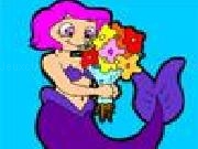 Jouer à Mermaid flowers coloring