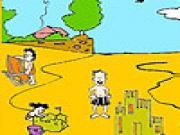 Jouer à Sand castles on the beach coloring