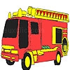 Jouer à Red fire fighting car coloring