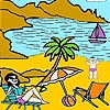 Jouer à Jenny sunbathing coloring