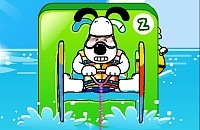 Jouer à Doggy waterskiing