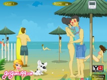 Jouer à Hawaiian beach kissing game