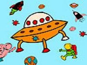 Jouer à Meteorite and astronauts coloring