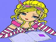 Jouer à Ann at the library coloring