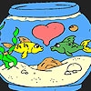 Jouer à Cute fishes  in the aquarium coloring