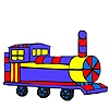 Jouer à Colorful long wagon coloring