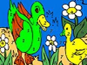 Jouer à Green ducks in the lake coloring
