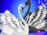 Jouer à Black and white swans slide puzzle