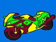 Jouer à New and fast motorbike coloring