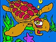 Jouer à Tired water turtle coloring