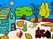 Jouer à Cute village home coloring