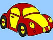 Jouer à Red little turtle car coloring