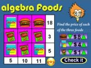 Jouer à Algebra foods