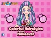 Jouer à Colorful hairstyles makeover