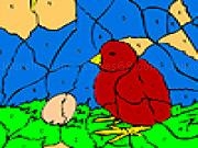 Jouer à Little chick and egg coloring