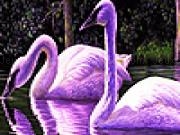 Jouer &agrave; Purple swans in the lake puzzle