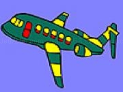 Jouer à Green flying airplane coloring