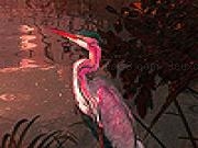 Jouer &agrave; Pink heron in the lake slide puzzle