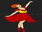 Jouer &agrave; Red dress ballerina girl coloring