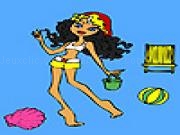 Jouer à Cute girl beach coloring