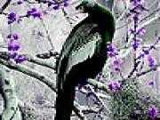 Jouer à Purple sakura and bird slide puzzle