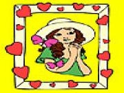 Jouer à Girl and butterflies on the frame coloring