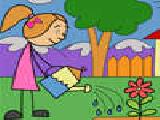 Jouer à Watering girl coloring page