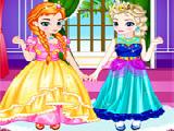 Jouer à Baby elsa with anna dress up